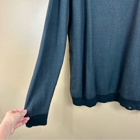 Prana Men’s Gray Crewneck Sweater Large Organic Cotton Minimalist Neutral Basic - Picture 4 of 8